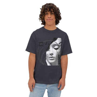 Chic Graphic Tee, Casual Fashion Shirt, Summer Outfit Top, Gift for Her, Artistic Oversized T-Shirt