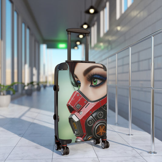 Futuristic Travel Suitcase with Sci-Fi Design, Stylish Luggage, Unique Carry-On, Travel Gift, Vacation Essentials, Adventure Ready