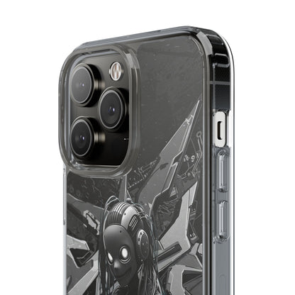 Anime-Inspired Clear Phone Case - Edgy Streetwear Style