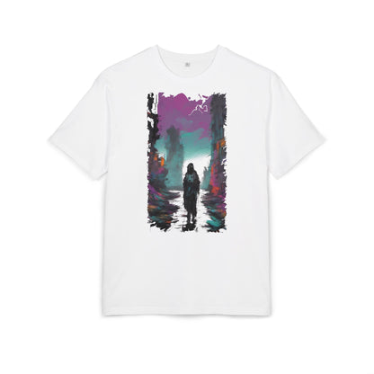 Unisex Oversized Graphic Tee with Forest Silhouette | Comfy Casual Wear, Gift for Nature Lovers, Ideal for Camping, Hiking, Everyday Style