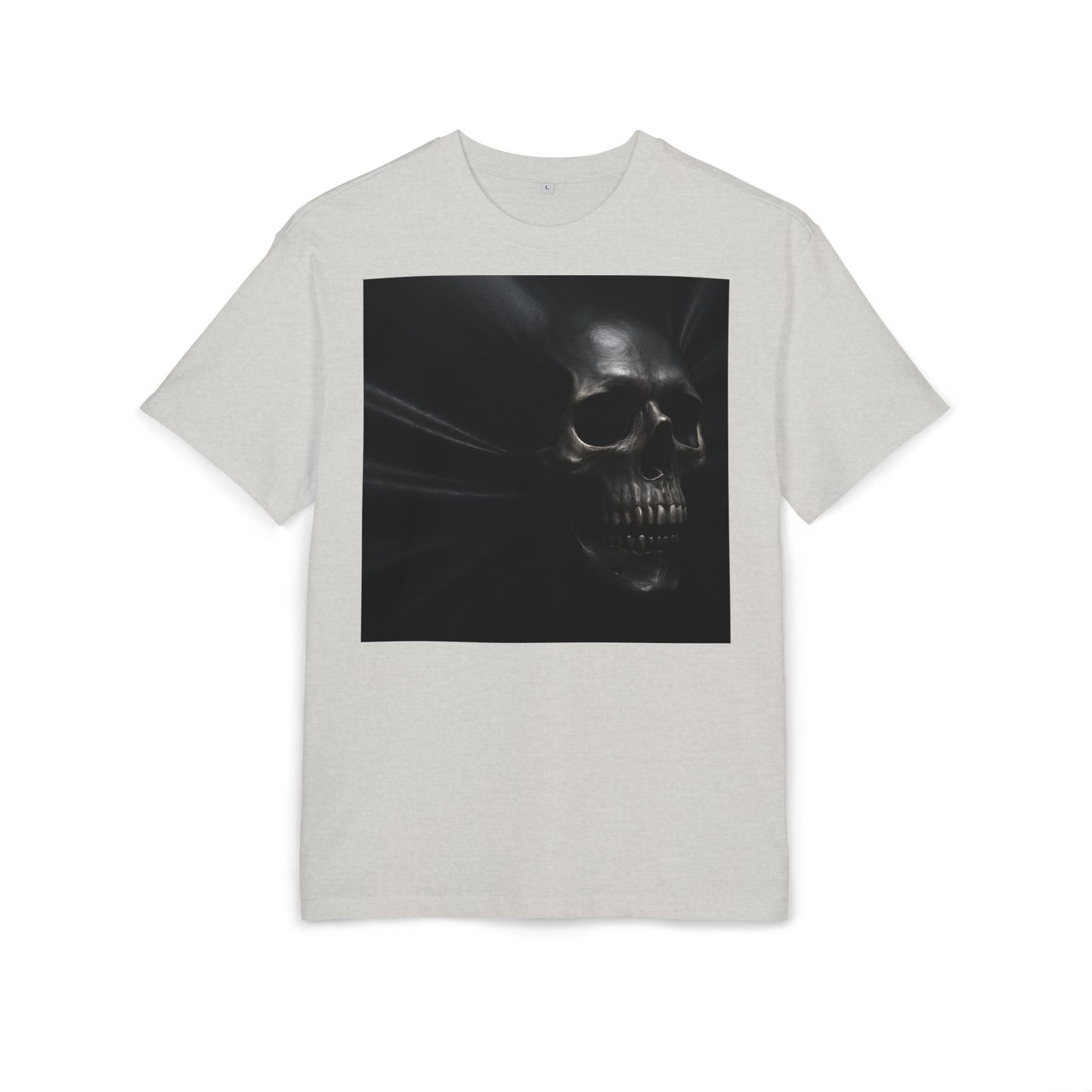 Skull Graphic Oversized Tee - Unisex Heavy Tee for Casual Wear, Street Style, Halloween Attire, Gift for Friends, Unique Art Tee