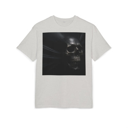 Skull Graphic Oversized Tee - Unisex Heavy Tee for Casual Wear, Street Style, Halloween Attire, Gift for Friends, Unique Art Tee
