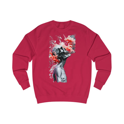 Futuristic Skull Art Sweatshirt, Unique Graphic Hoodie, Unisex Streetwear, Cozy Gifts for Artists, Trendy Casual Wear