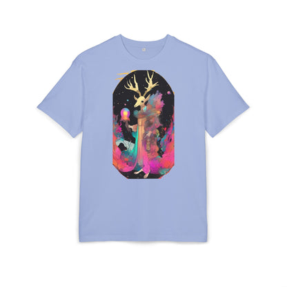 Cosmic Stag Unisex Oversize Tee | Bohemian Vibe T-Shirt, Fantasy Apparel, Unique Gift, Art-Inspired Fashion, Summer Style