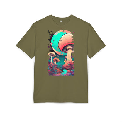 Cosmic Mushroom Graphic Tee, Unisex Oversized Shirt, Boho Vibe Top, Festival Wear, Unique Gift for Nature Lovers, Relaxed Fit Shirt