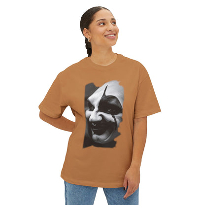 Spooky Emoji Boxy Tee | Oversized T-Shirt, Halloween Apparel, Casual Wear, Unique Graphic Design, Unisex T-Shirt