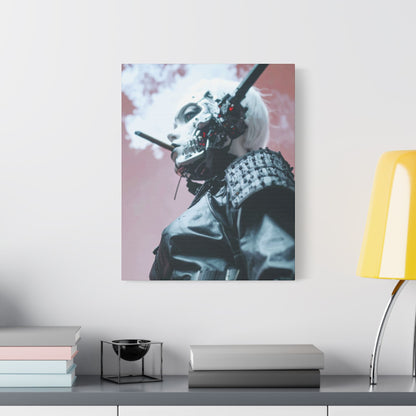 Futuristic Canvas Art, Cyberpunk Wall Decor, Modern Home Aesthetic, Unique Gift for Tech Lovers, Statement Piece for Any Room