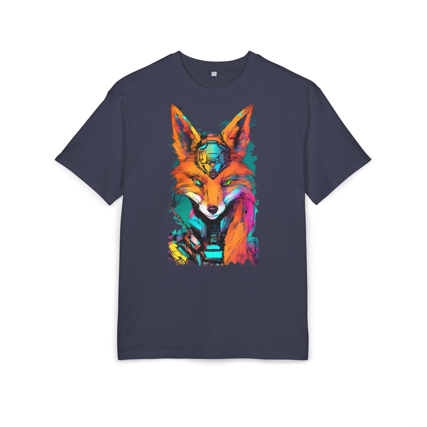 Vibrant Fox Graphic Oversized Tee, Unisex Streetwear Shirt, Unique Gift for Animal Lovers, Casual Wear, Colorful Art Tee