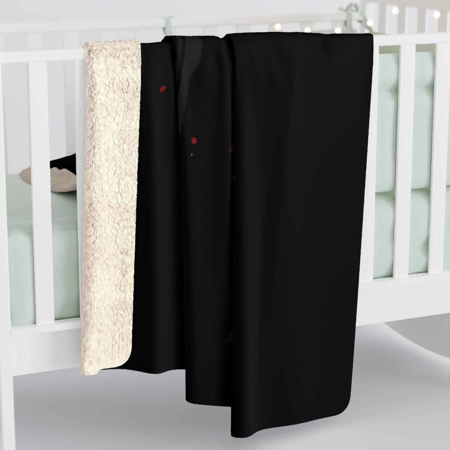 Sherpa Fleece Blanket with Dark Skull Horror Design