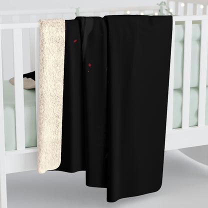 Sherpa Fleece Blanket with Dark Skull Horror Design