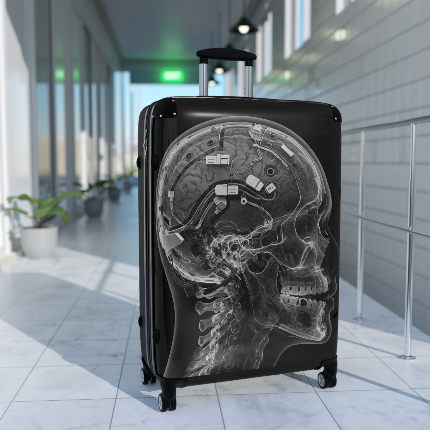 Stylish Travel Suitcase with Cyber Design - Perfect for Adventurers