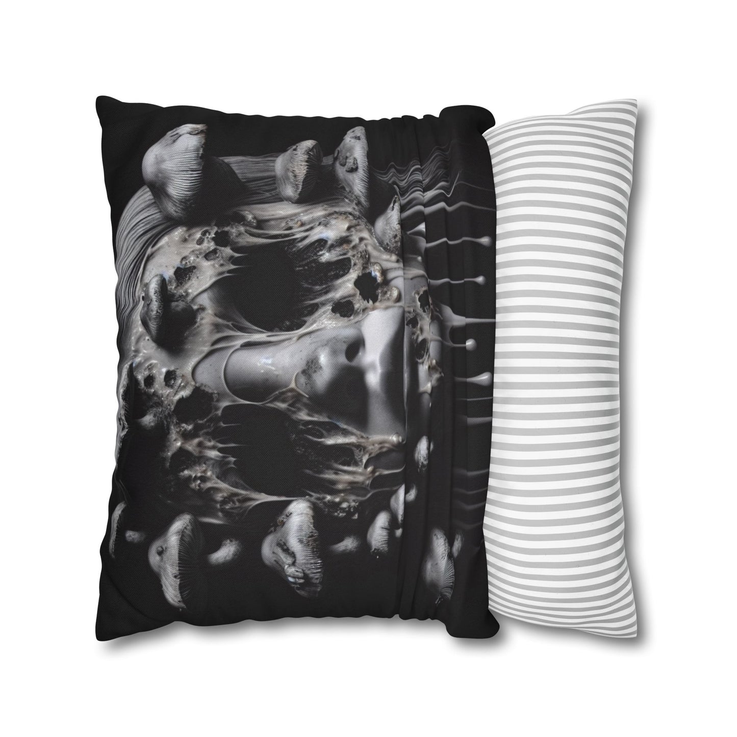 Dark Art Decorative Pillowcase, Gothic Home Decor, Statement Cushion Cover, Unique Gift for Art Lovers, Halloween Decor