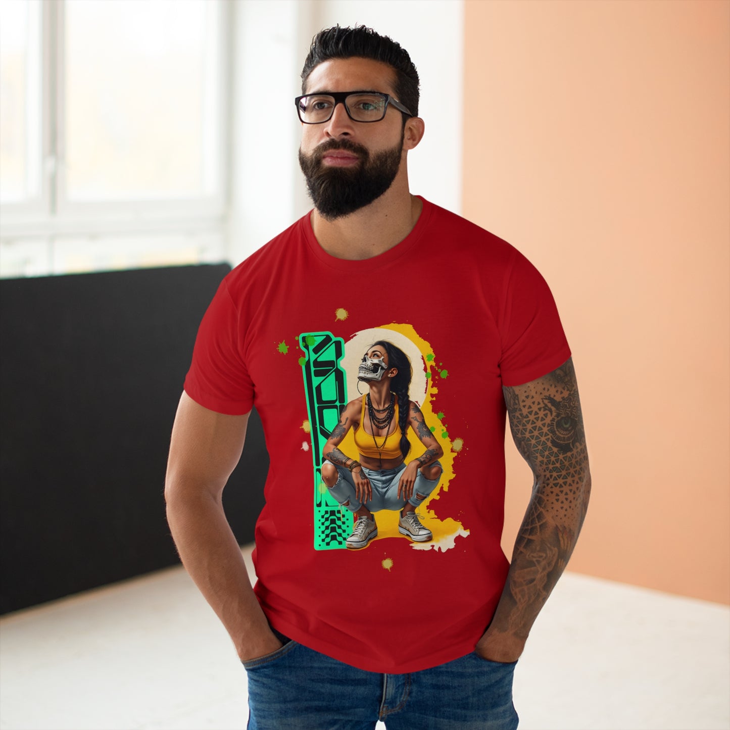 Vibrant Graphic Unisex T-Shirt, Casual Wear, Street Style, Gift for Him, Graphic Tee, Music Festival Shirt