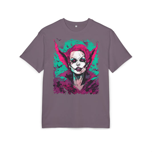 Eerie Portrait Unisex Oversized Tee | Unique Graphic Shirt for Halloween, Gift for Horror Fans, Scary Tee, Alternative Fashion