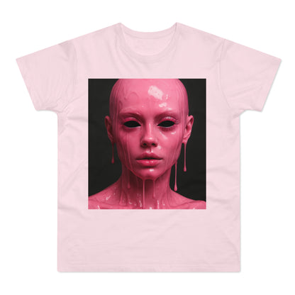 Artistic Pink Melting Face T-Shirt - Trendy Graphic Tee, Unique Gift, Statement Apparel, Festival Wear, Occasional Fashion, Street Style