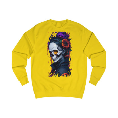 Sugar Skull Unisex Sweatshirt - Cozy Halloween Apparel, Day of the Dead Inspired, Gift for Him/Her, Fall Fashion