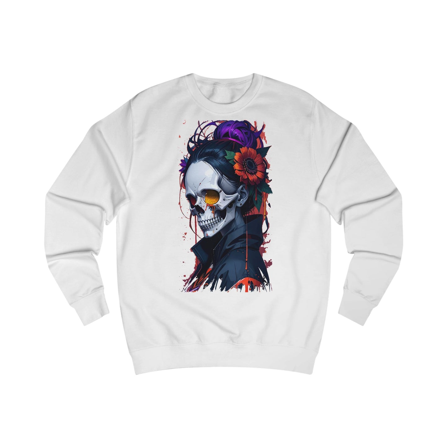 Sugar Skull Unisex Sweatshirt - Cozy Halloween Apparel, Day of the Dead Inspired, Gift for Him/Her, Fall Fashion