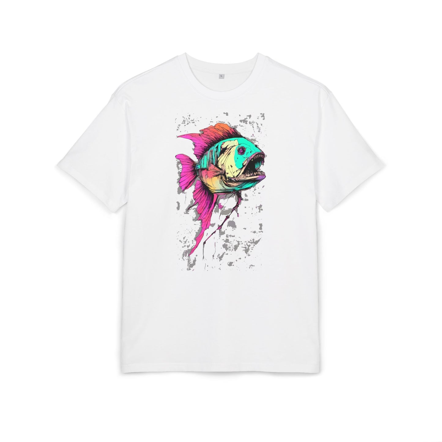 Vibrant Fish Graphic Tee for Casual Style, Summer Wear, Beach Vibes, Gift for Fishing Enthusiasts, Unique Unisex Heavy Oversize Tee