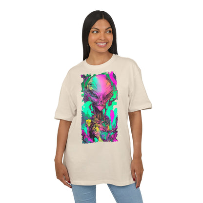 Alien Art Unisex Oversize Tee, Graphic Tee, Casual Style, Streetwear, Unique Gift, Statement Piece
