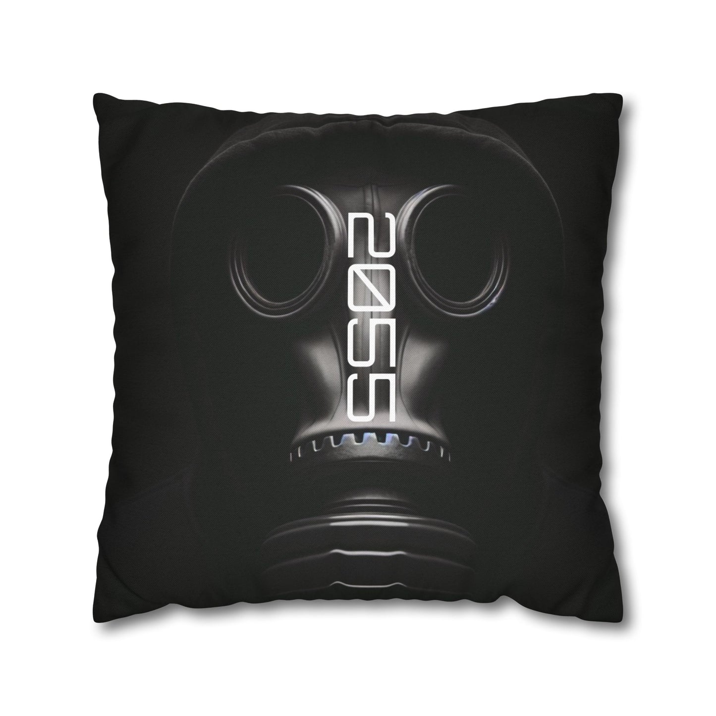 Futuristic Gas Mask Pillowcase | Modern Home Decor, Throw Pillow, Unique Gift, Sci-Fi Aesthetic, Cyberpunk Room Accents