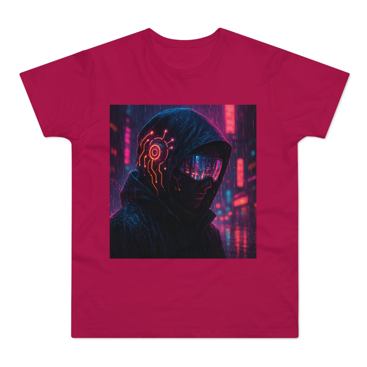 Cyberpunk Graphic Tee for Men & Women, Futuristic Streetwear, Perfect Gift for Gamers, Casual Wear for Tech Enthusiasts, Urban Style T-Shirt