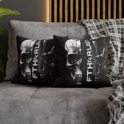 Gothic Skull Pillowcase - Edgy Home Decor, Alternative Gift, Bedroom Accent, Halloween Decor, Boho Pillow Cover