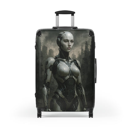 Futuristic Robot Suitcase | Travel Gear, Luggage, Gift for Tech Lovers, Adventure Bag, Unique Travel Accessories