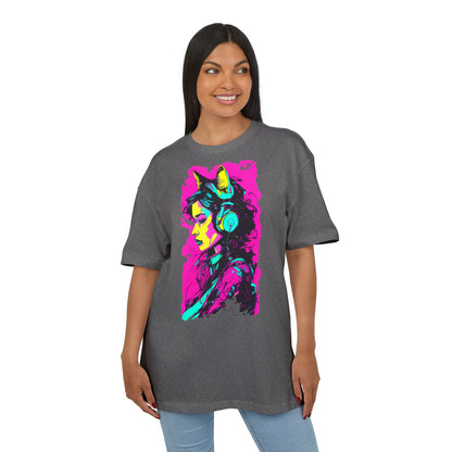 Vibrant Music Lover's Tee, Unisex Heavy Oversize Tee, Trendy Graphic Shirt, Colorful Art Top, Perfect for Festivals and Gifts