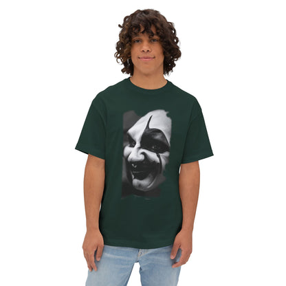 Spooky Emoji Boxy Tee | Oversized T-Shirt, Halloween Apparel, Casual Wear, Unique Graphic Design, Unisex T-Shirt