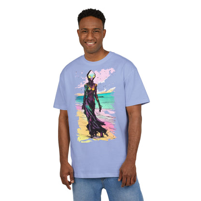 Beach Vibes Oversize Tee - Artistic Graphic Tee, Summer Style, Unisex T-Shirt, Boho Fashion, Casual Wear