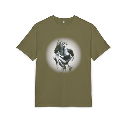 Stylish Unisex Heavy Oversize Tee with Artistic Graphic - Horror Design