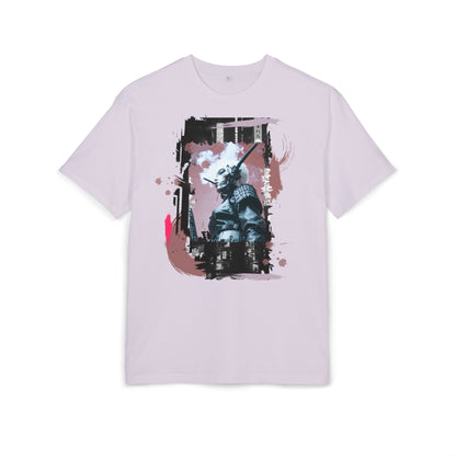 Unisex Heavy Oversize Tee featuring Samurai Art, Streetwear Graphic Tee, Gift for Him/Her, Casual Wear, Anime Inspired Fashion