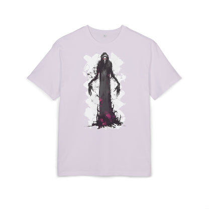 Eerie Spirit Unisex Heavy Oversize Tee, Halloween Costume T-Shirt, Casual Graphic Shirt, Gothic Tee, Spooky Art Apparel