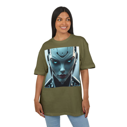 Futuristic Robot Oversize Tee, Cyberpunk Fashion, Unisex Graphic T-Shirt, Tech-Inspired Apparel, Unique Gift for Geeks