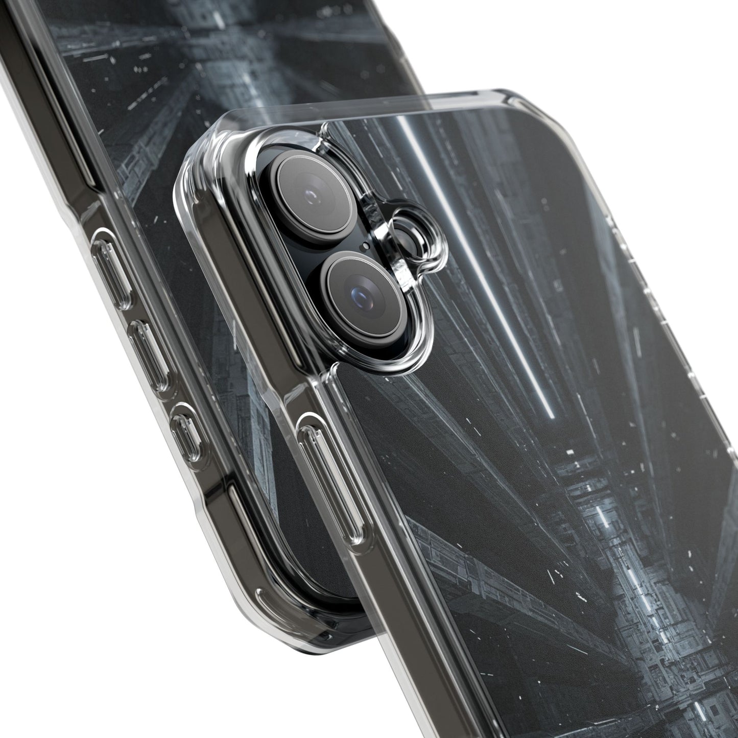 Sci-Fi Phone Case with Magnetic Clear Impact Design, Futuristic Cell Phone Cover, Unique Gifts for Tech Lovers, Holiday Present