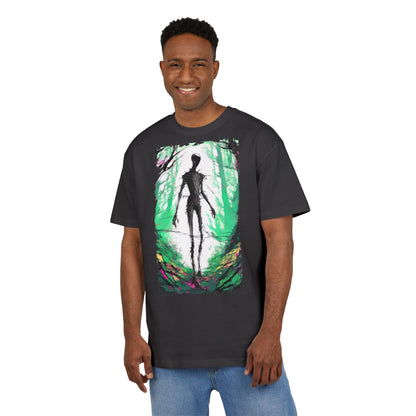 Mystical Forest Oversize Tee, Unisex Heavy Tee, Witchy Fashion, Boho Graphic Shirt, Alternative Style Tee