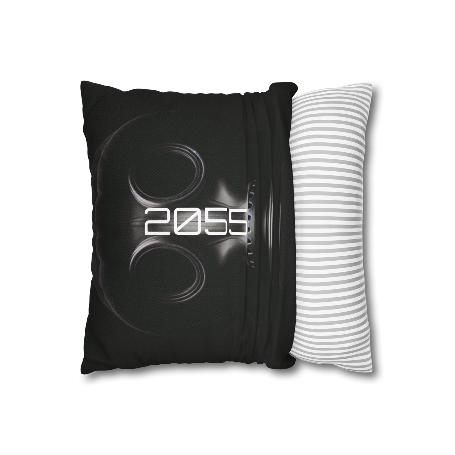 Futuristic Gas Mask Pillowcase | Modern Home Decor, Throw Pillow, Unique Gift, Sci-Fi Aesthetic, Cyberpunk Room Accents