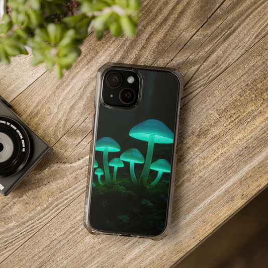 Glowing Mushroom iPhone Case, Unique Cellphone Protector, Gift for Nature Lovers, Eco-Friendly Tech Accessory