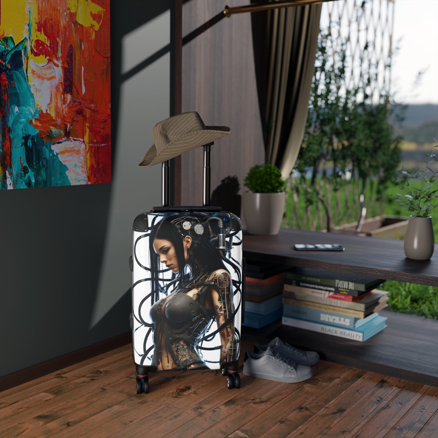 Travel Suitcase - Stylish Cyber Design for Adventurers