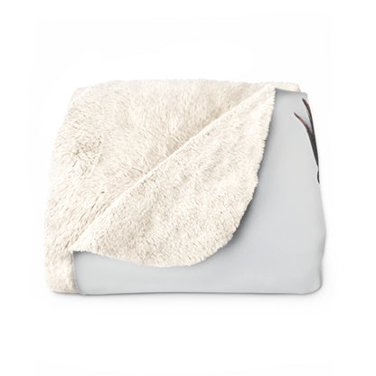 Sherpa Fleece Blanket with Futuristic Cyber Design