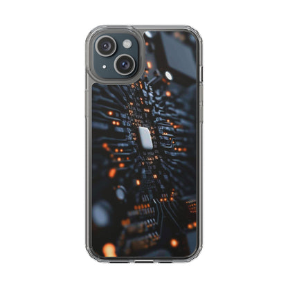 Clear Phone Case with Cyber Print