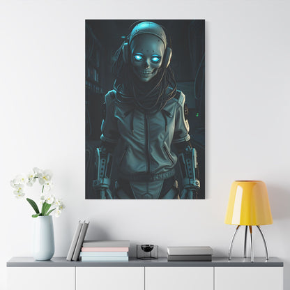 Futuristic Canvas Art, Wall Decor, Sci-Fi Home Accent, Unique Gift for Tech Lovers, Robot Themed Artwork
