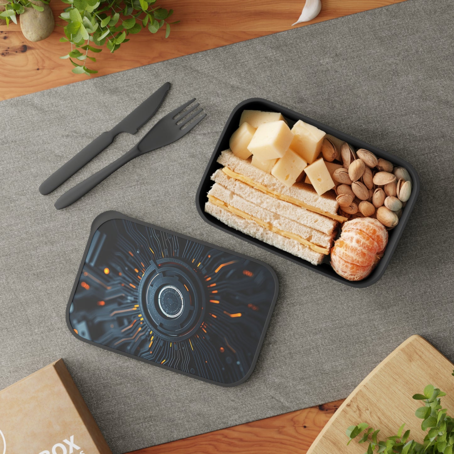 Futuristic Bento Box, Cyberpunk Food Container, Eco-Friendly Meal Prep, Tech-Inspired Lunchbox, Gift for Foodies, Sci-Fi Lunch Storage