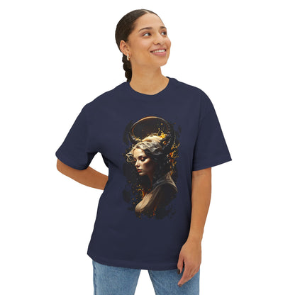 Artistic Oversized Tee with Abstract Portrait, Unisex Graphic Tee, Casual Streetwear, Perfect Gift for Art Lovers, Unique Summer Shirt