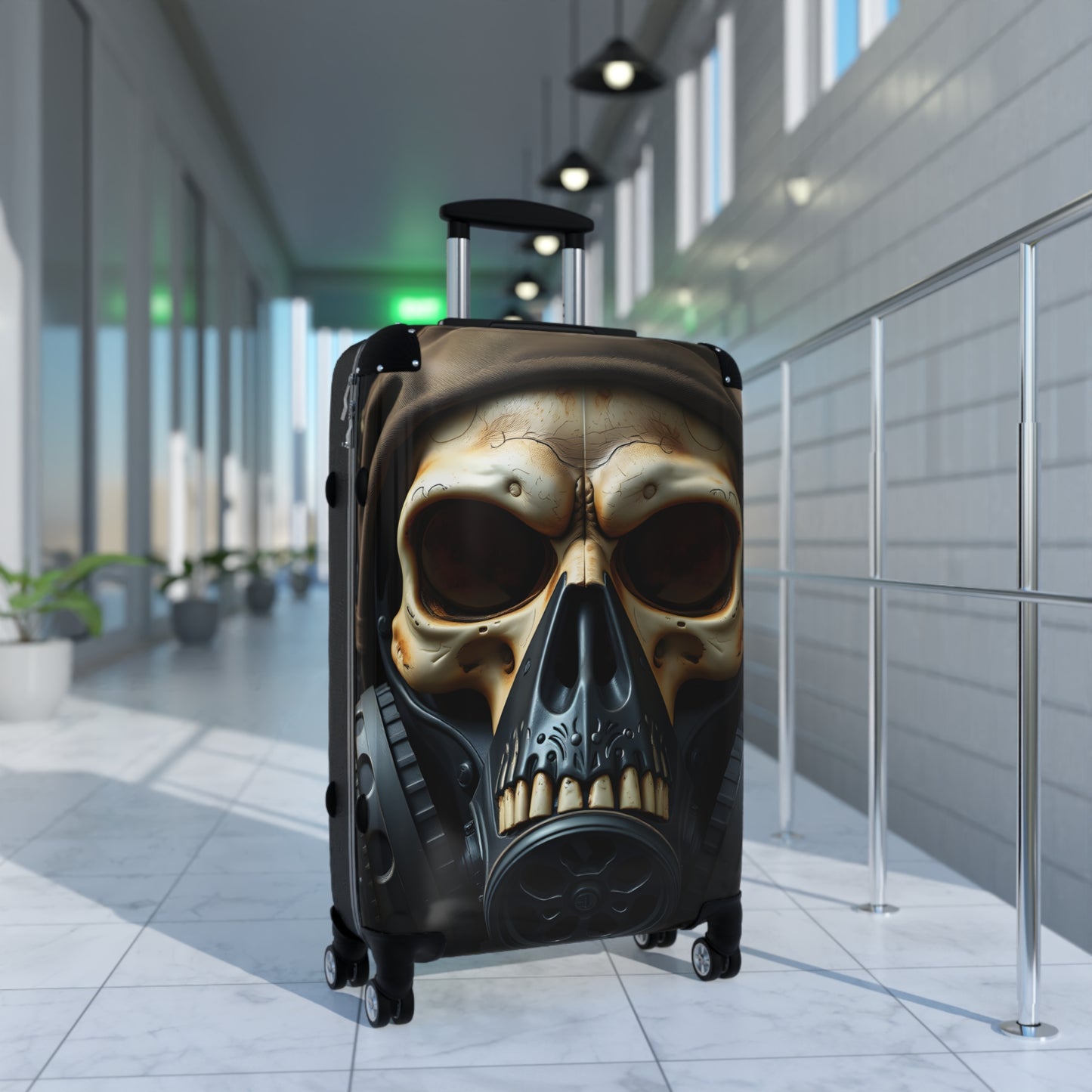 Skull Design Suitcase - Unique Travel Luggage, Stylish Carry-On, Halloween Bag, Gift for Travelers, Adventure Gear