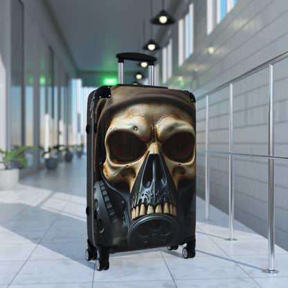 Skull Design Suitcase - Unique Travel Luggage, Stylish Carry-On, Halloween Bag, Gift for Travelers, Adventure Gear