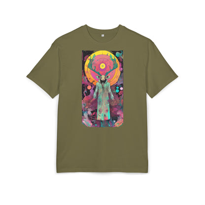 Vibrant Artistic Oversize Tee - Unisex Heavyweight T-Shirt, Bohemian Style, Gift for Art Lovers, Festival Wear, Casual Chic