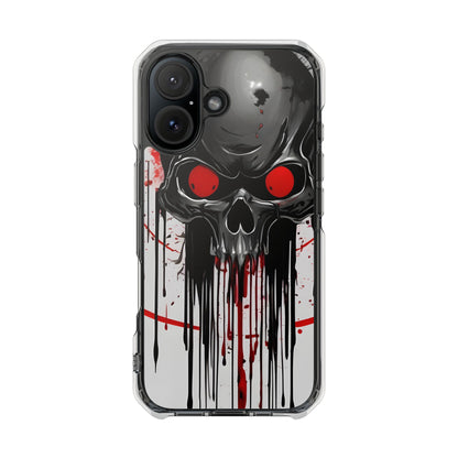 Edgy Skull Design Phone Case, Unique Protective Case, Magnetic Impact Case, Halloween Gift, Skull Lover Accessory