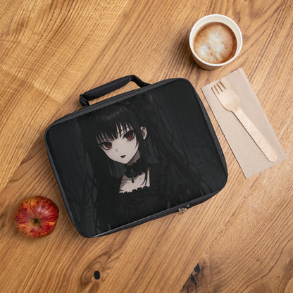 Gothic Aesthetic Lunch Bag, Unique Black Lunch Cooler, Anime-Inspired Lunch Tote, Insulated Lunch Box, Perfect for School & Work