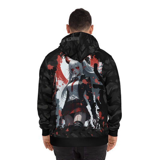 Edgy Anime Hoodie with Graphic Design, Unique Fashion Sweatshirt, Gamers Gift, Trendy Streetwear, Everyday Style